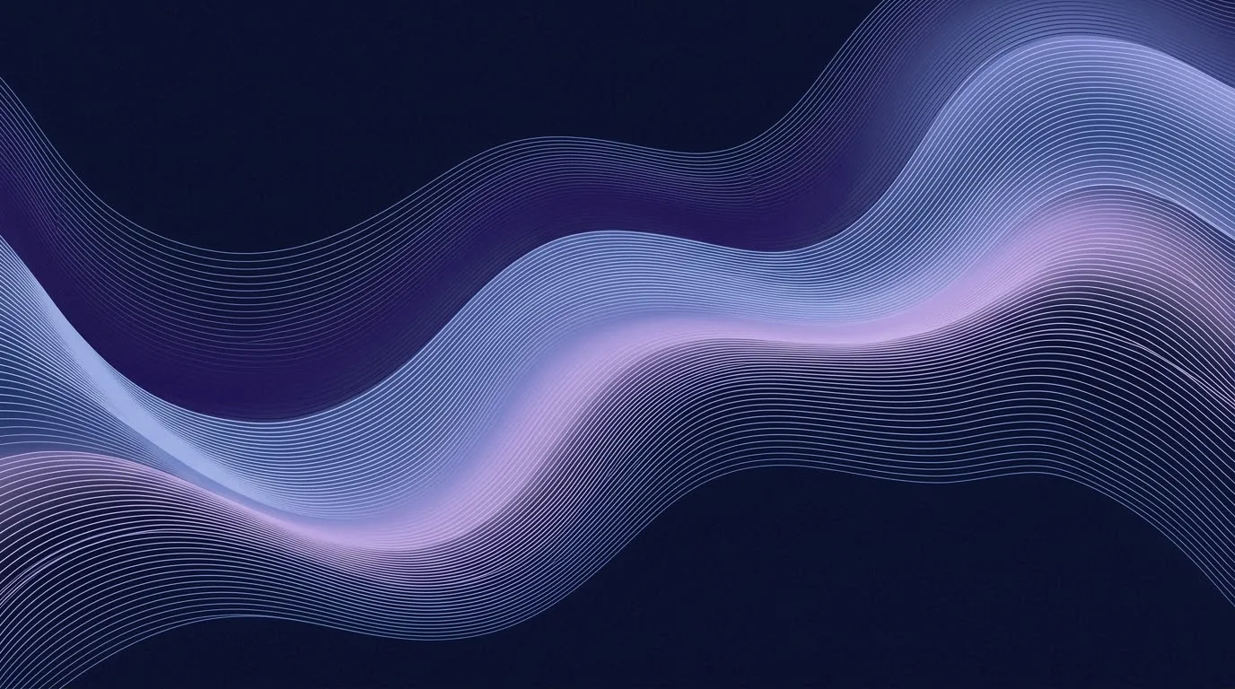 Abstract indigo gradient ribbons